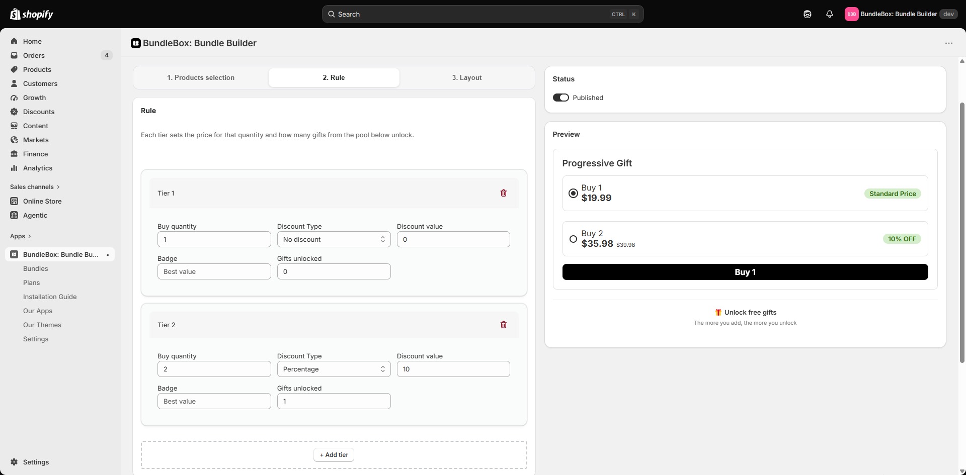 Fixed Price Bundle — Customize the builder