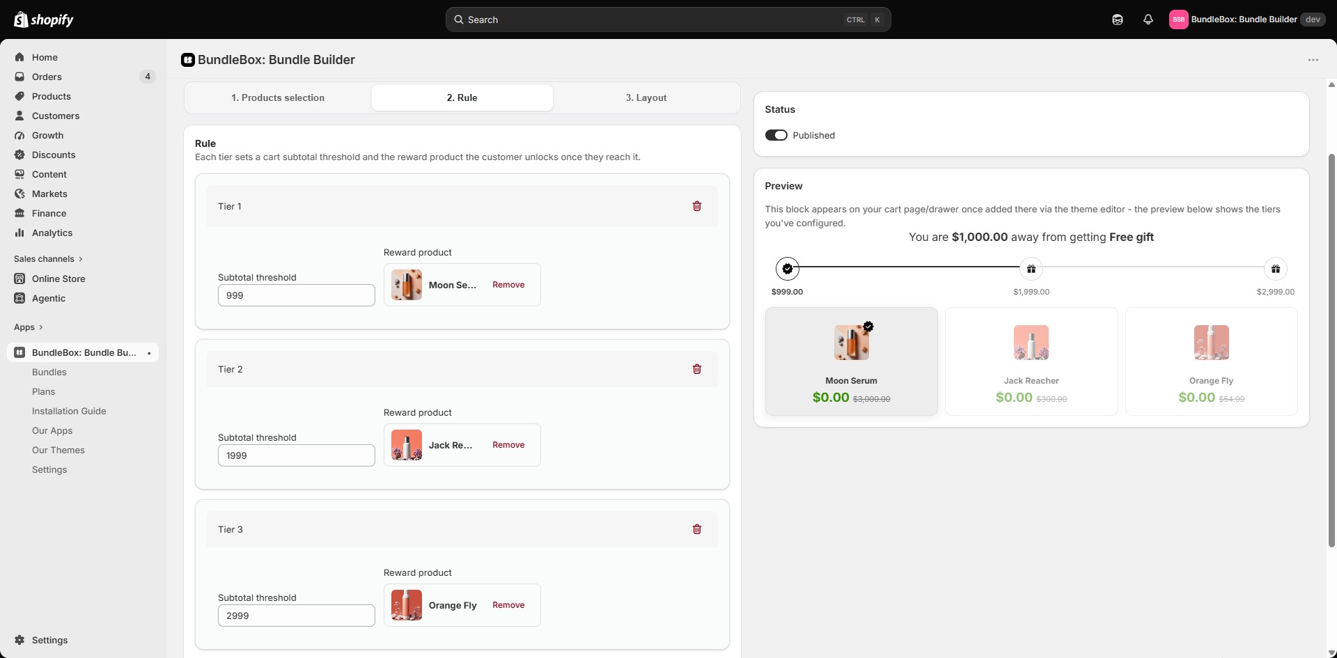 Fixed Price Bundle — Customize the builder