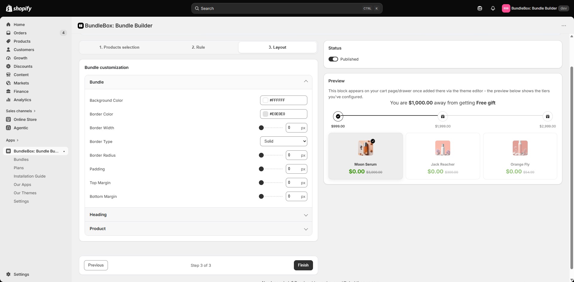Fixed Price Bundle — Customize the builder